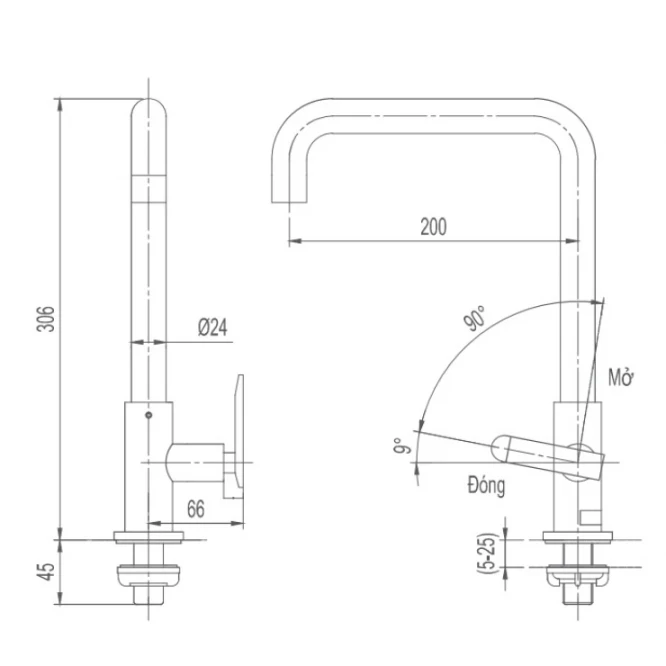 Vòi Rửa Chén Lạnh SFV - 30